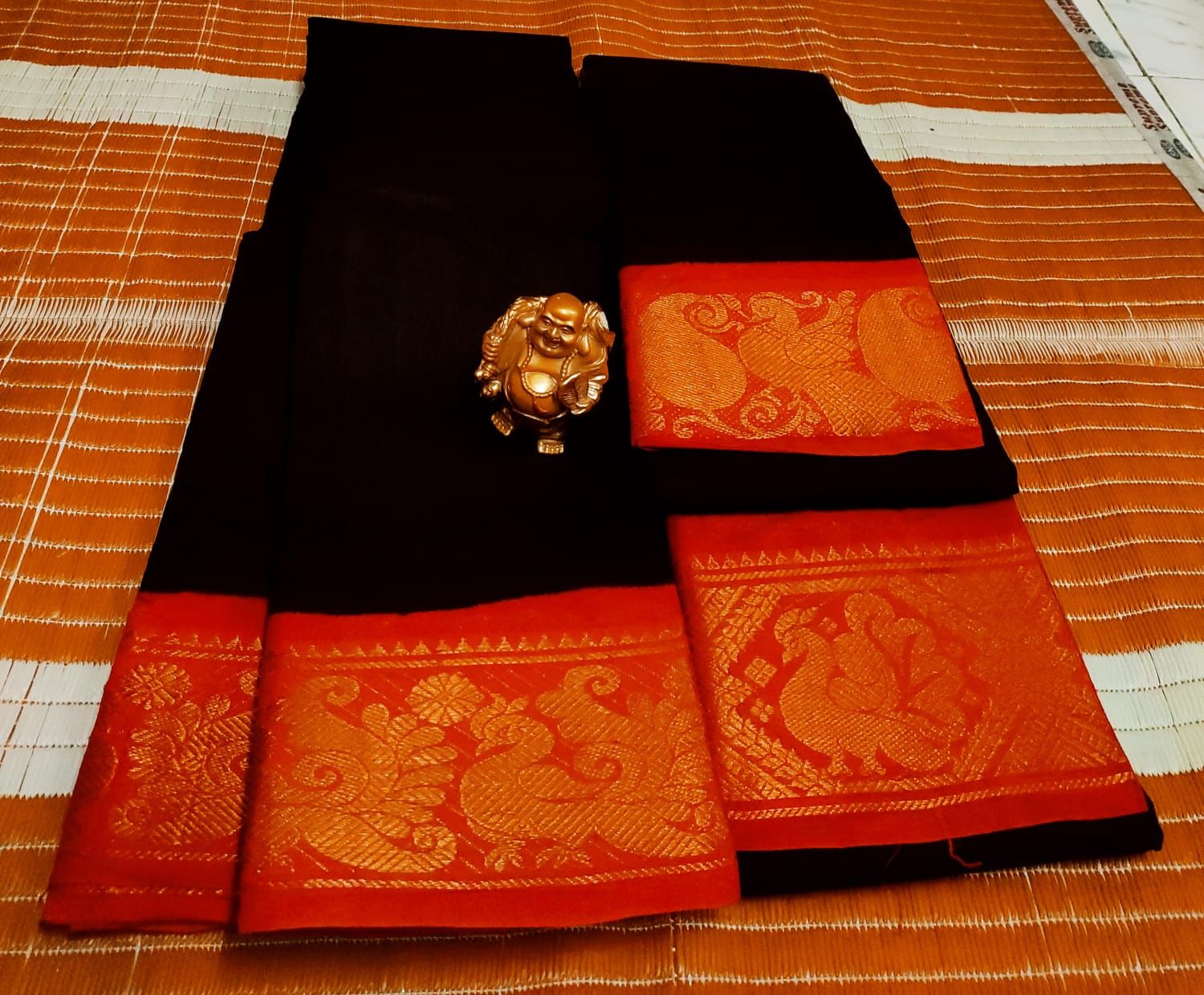 Buy Orange Sarees for Women by Viruya Online | Ajio.com